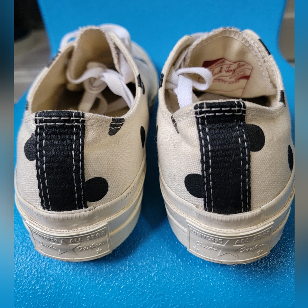 Comme des Garcons PLAY White and Black Sneakers with Heart Design - Picture 3 of 10
